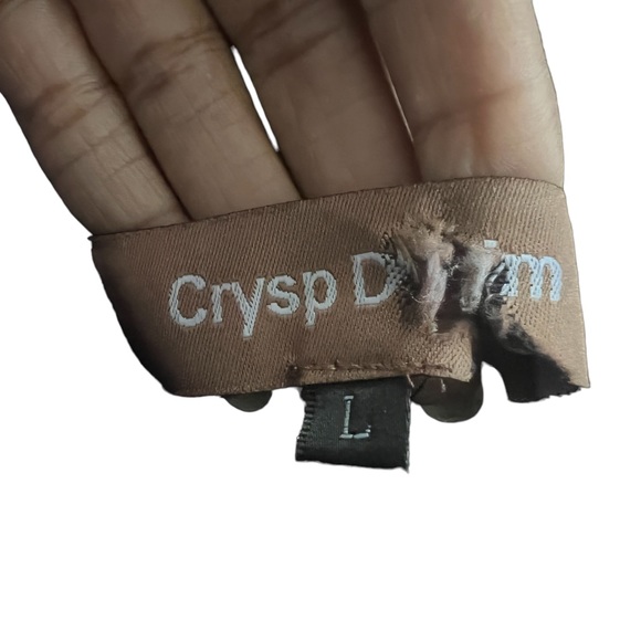 CRYSP Men’s Navy Track Pants Gold Side Stripe Size Large - Picture 7 of 9